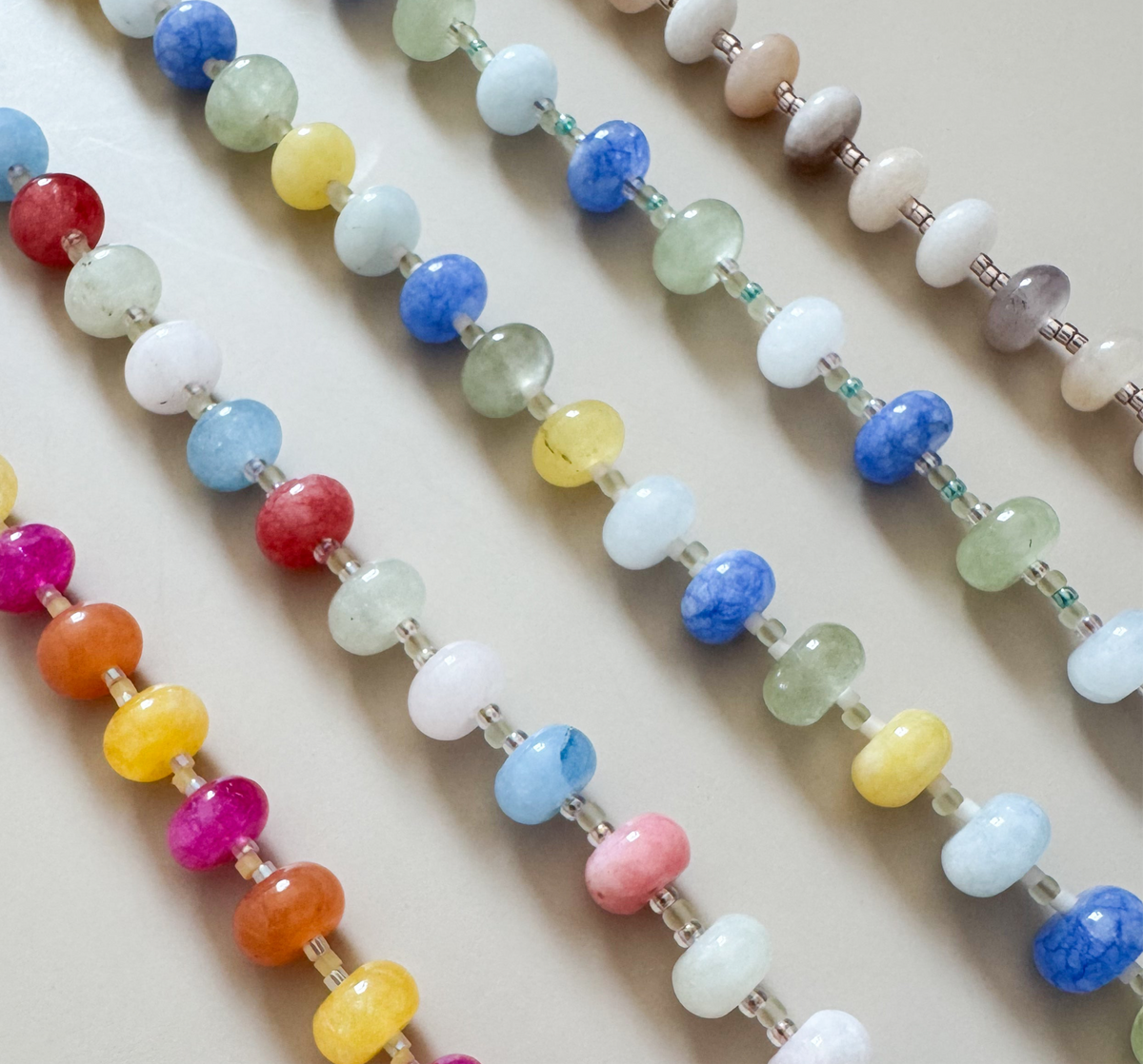 28" Jade and Agate Lanyard | Sea Glass